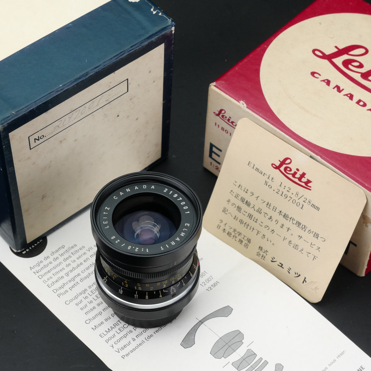Leica M 28mm f/2.8 Elmarit v1 9 Elements 9E Mint Boxed SN219xx US$8850