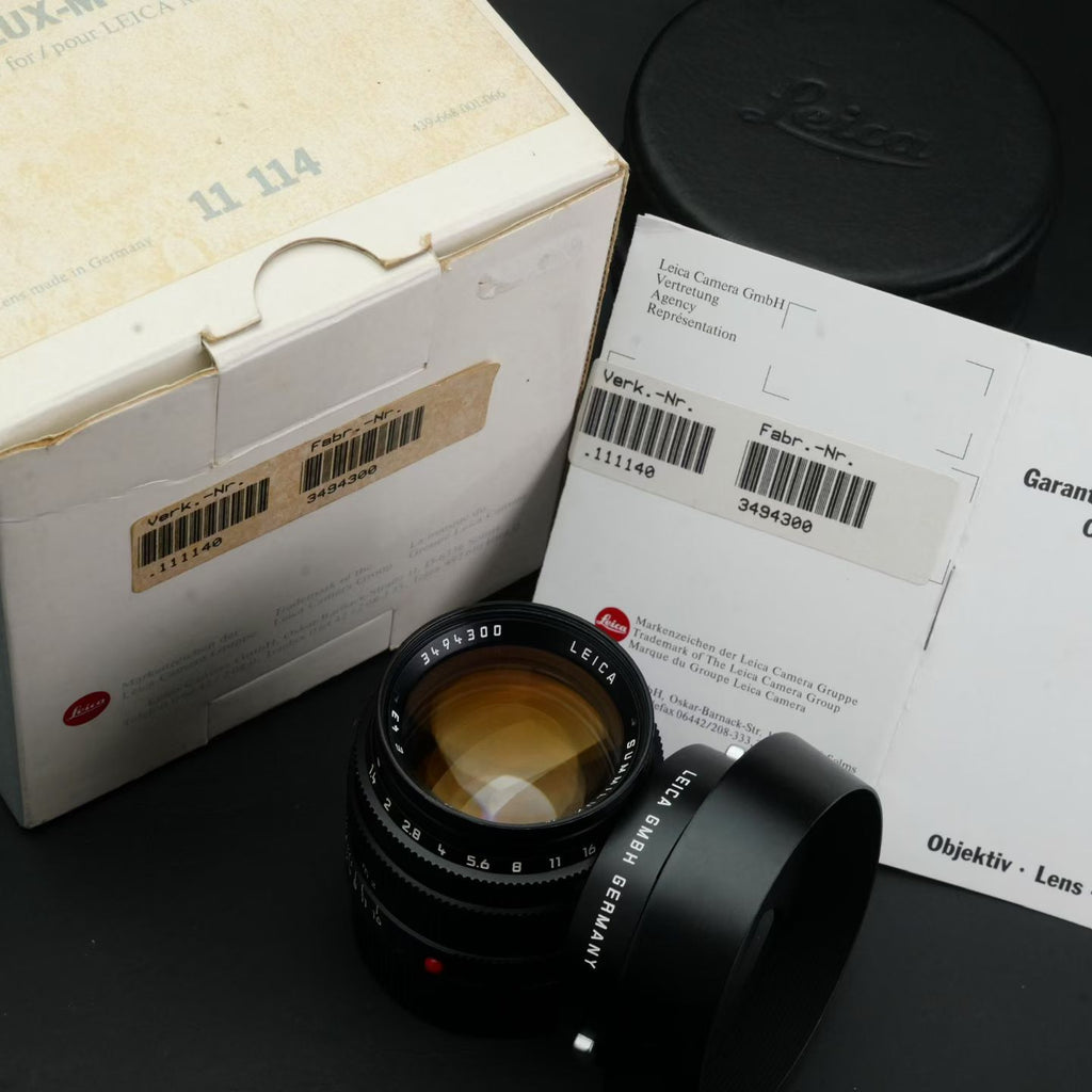 Leica M 50mm f/1.4 SUMMILUX-M Pre-Asph E43 SN349xx Golden Coating NMIB US$3880