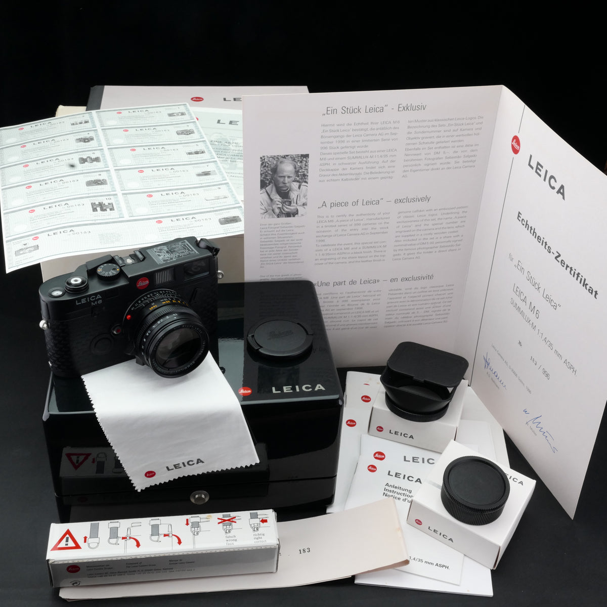 Leica M6 Ein Stuck Set with M 35/1.4 Lux Asph Like New In Box US$8950