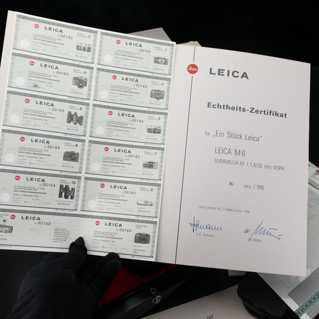 Leica M6 Ein Stuck Set with M 35/1.4 Lux Asph Like New In Box US$8950