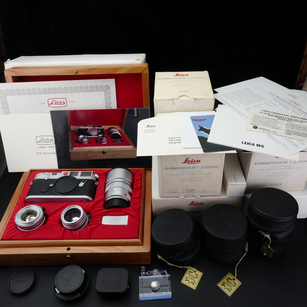 Leica LHSA 25th Anniversary M6 + 35/2 + 50/2 + 90/2 Set UNUSED BOXED US$24800