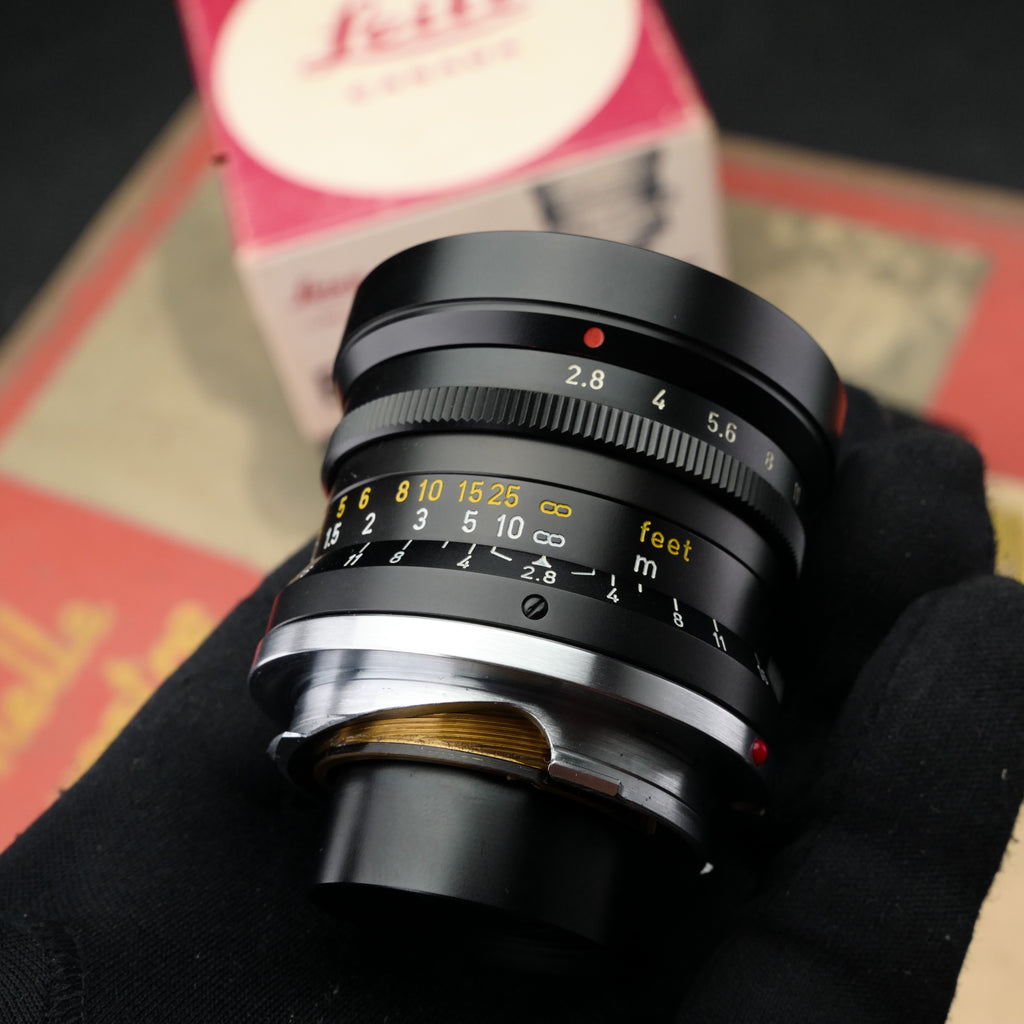 Leica M 28mm f/2.8 Elmarit v1 9 Elements 9E Mint Boxed SN219xx US$8950