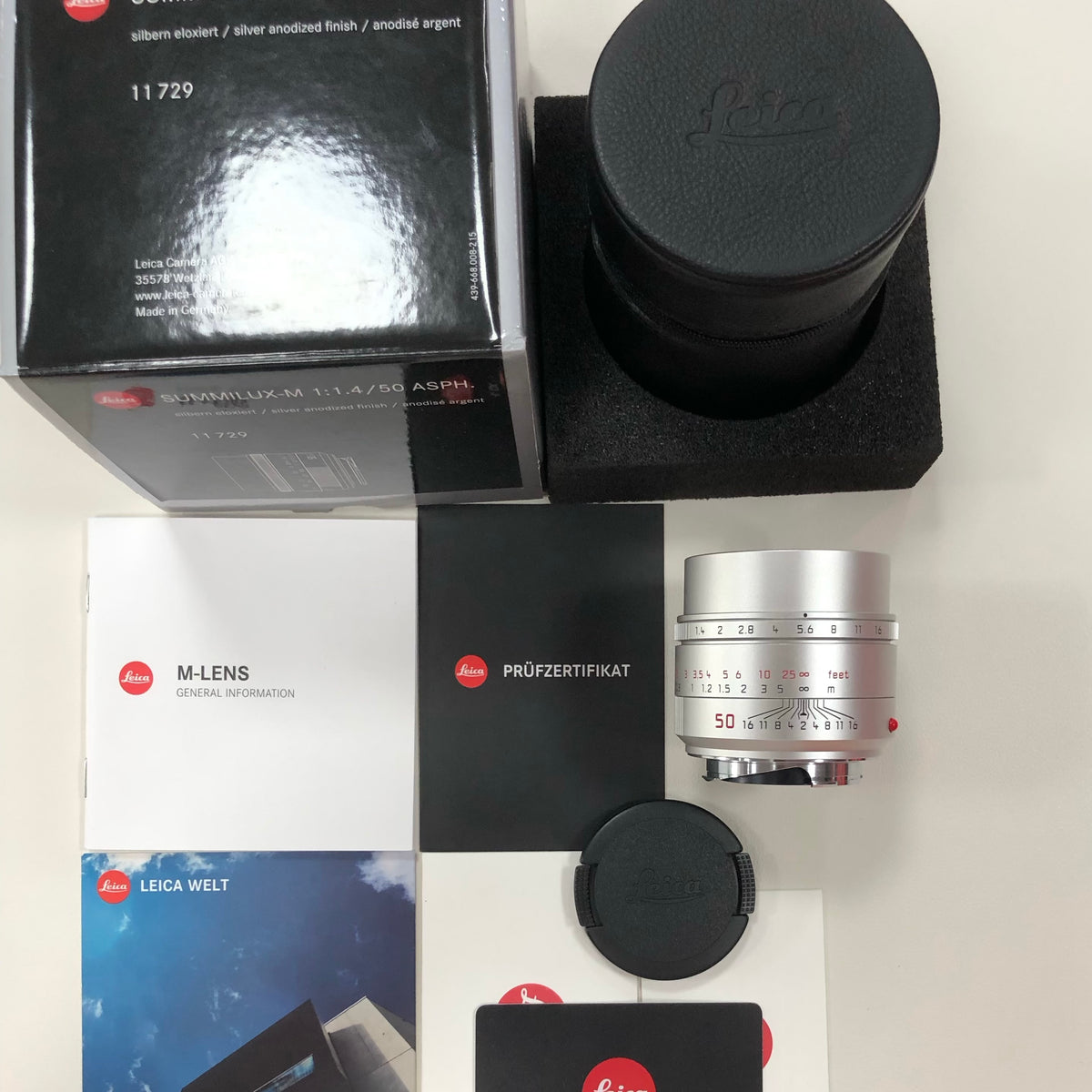 Leica M 50mm f/1.4 SUMMILUX-M ASPH Close Focus Silver Mint Boxed US$4150
