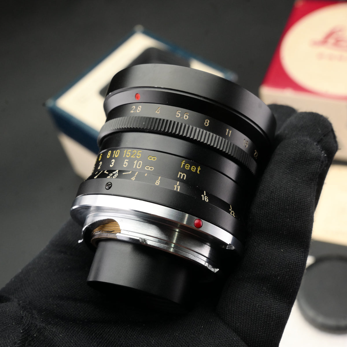 Leica M 28mm f/2.8 Elmarit v1 9 Elements 9E Mint Boxed SN219xx US$8850