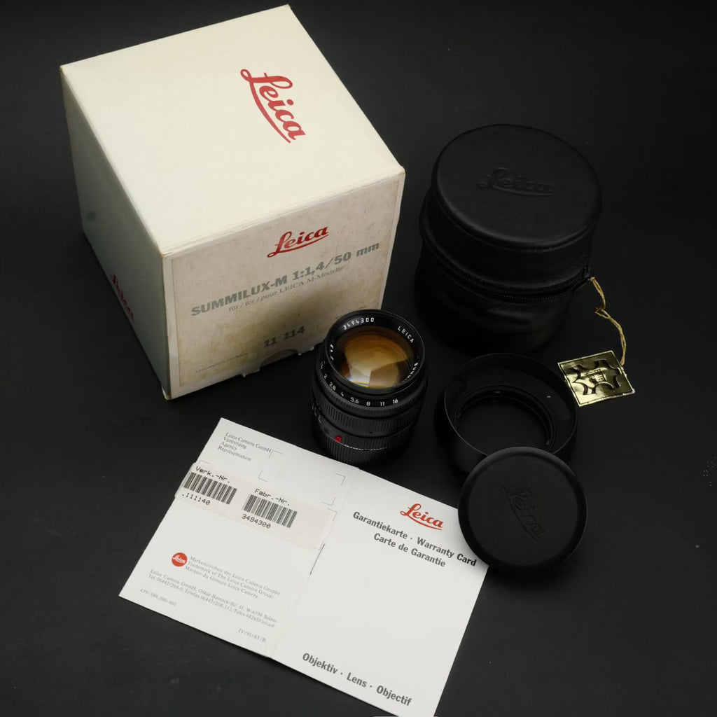 Leica M 50mm f/1.4 SUMMILUX-M Pre-Asph E43 SN349xx Golden Coating NMIB US$3880