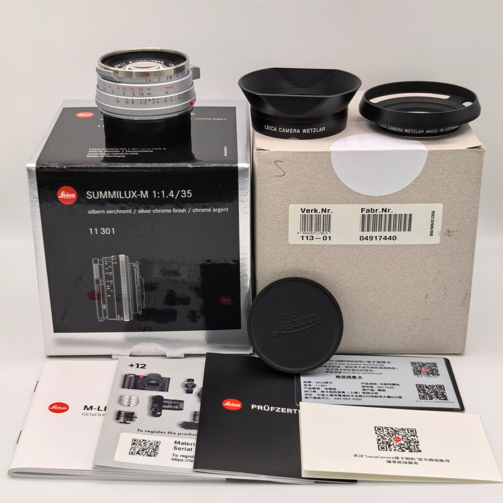 Leica M 35mm f/1.4 SUMMILUX-M Steel Rim Reissue LNIB US$3650