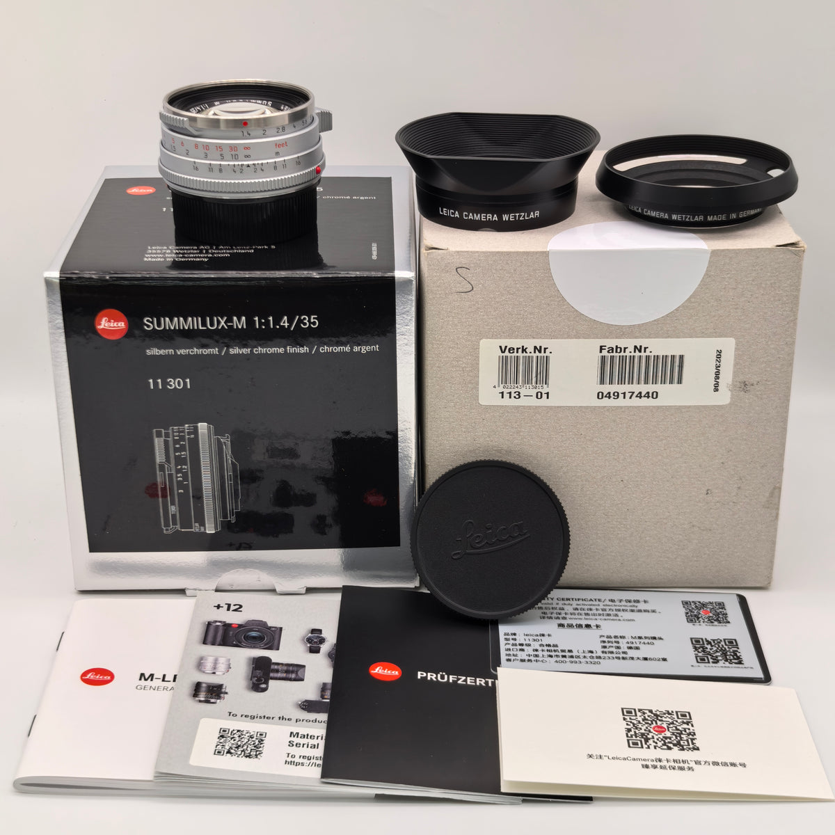 Leica M 35mm f/1.4 SUMMILUX-M Steel Rim Reissue LNIB US$3650