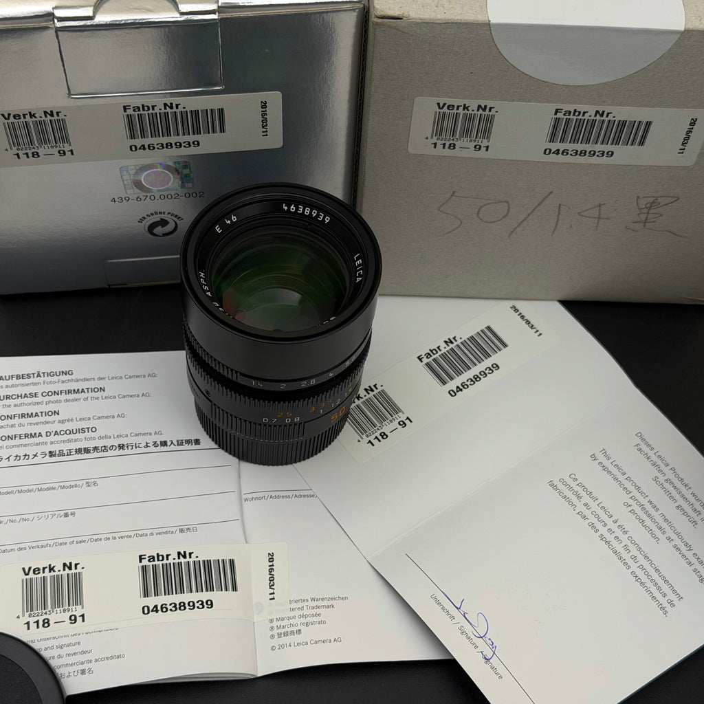 Leica M 50mm f/1.4 SUMMILUX-M ASPH 6-Bit MINT Boxed SN46xx US$2780