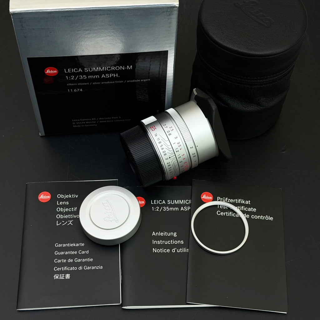 Leica M 35mm f/2 SUMMICRON-M ASPH v2 Silver 11674 Boxed US$2450