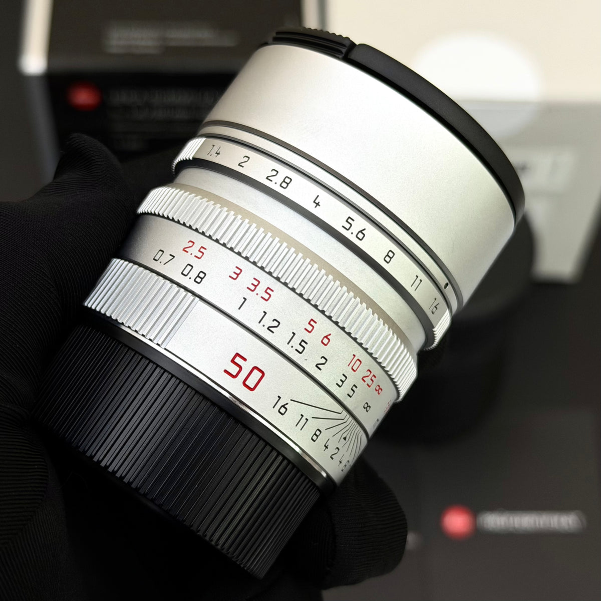 Leica M 50mm f/1.4 SUMMILUX-M ASPH 6-Bit SN48xx Silver MINT Boxed US$2895