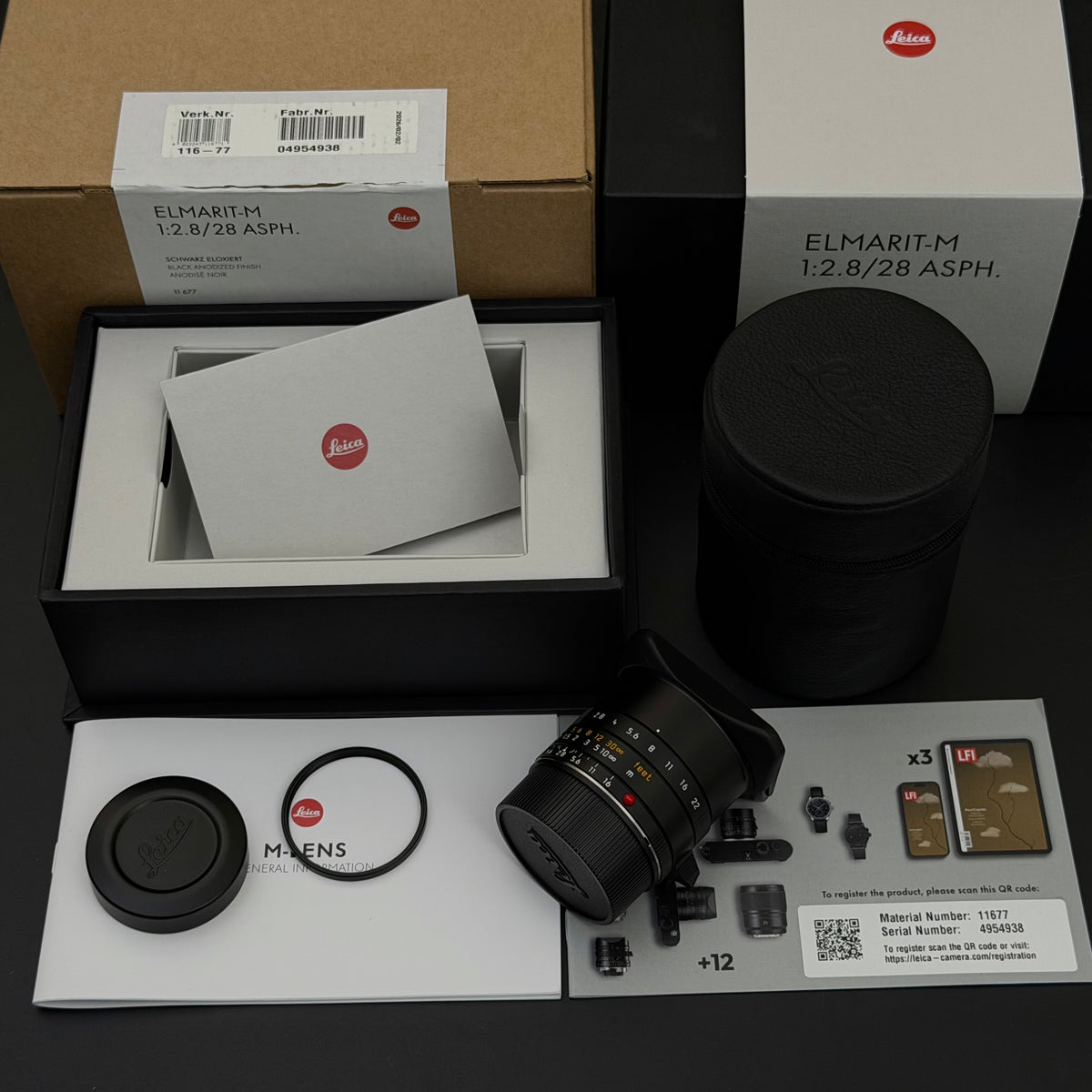 Leica M 28mm f/2.8 ELMARIT-M ASPH v2 11677 Boxed US$1550