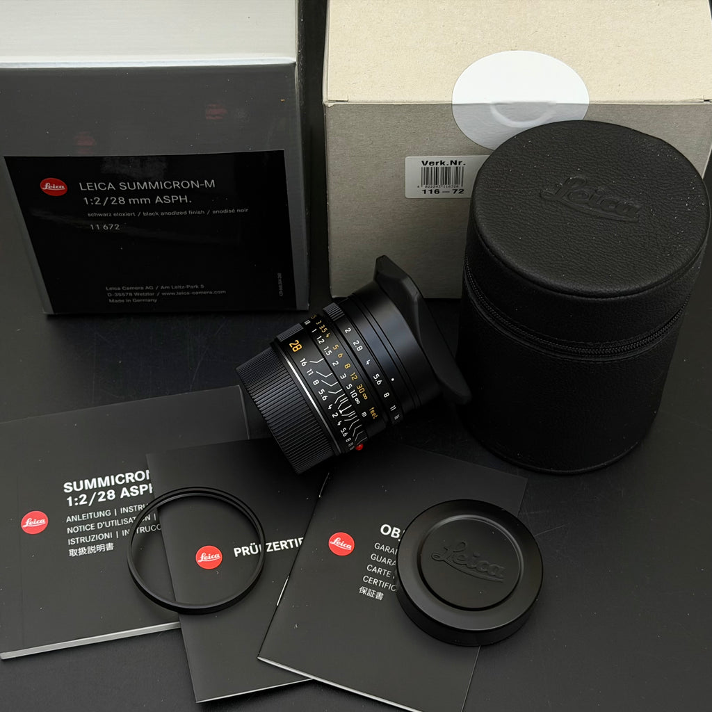Leica M 28mm f/2 SUMMICRON-M ASPH 6-Bit v2 11672 NMIB US$3080