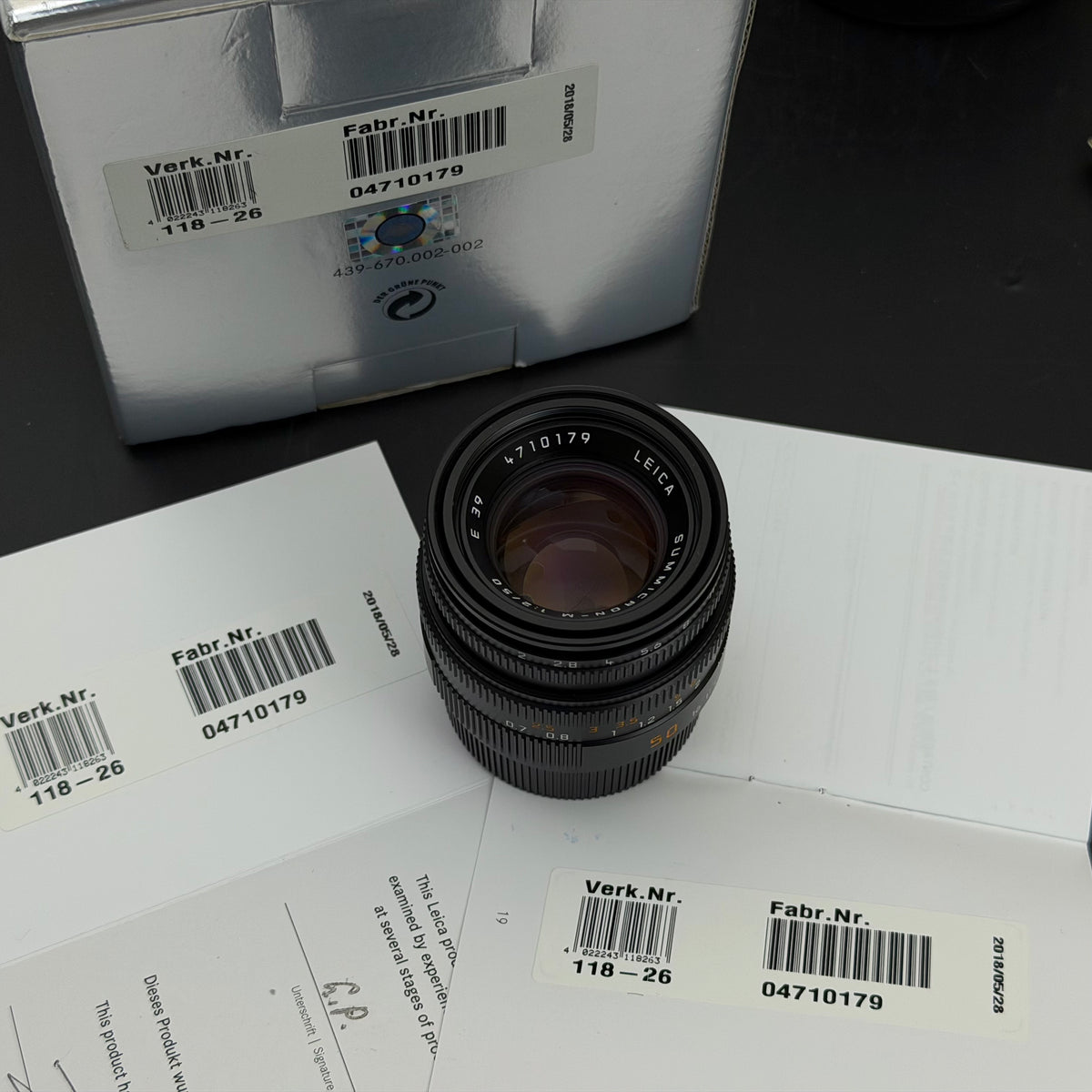 Leica M 50mm f/2 SUMMICRON-M 6-Bit v5 SN47xx Mint US$1580