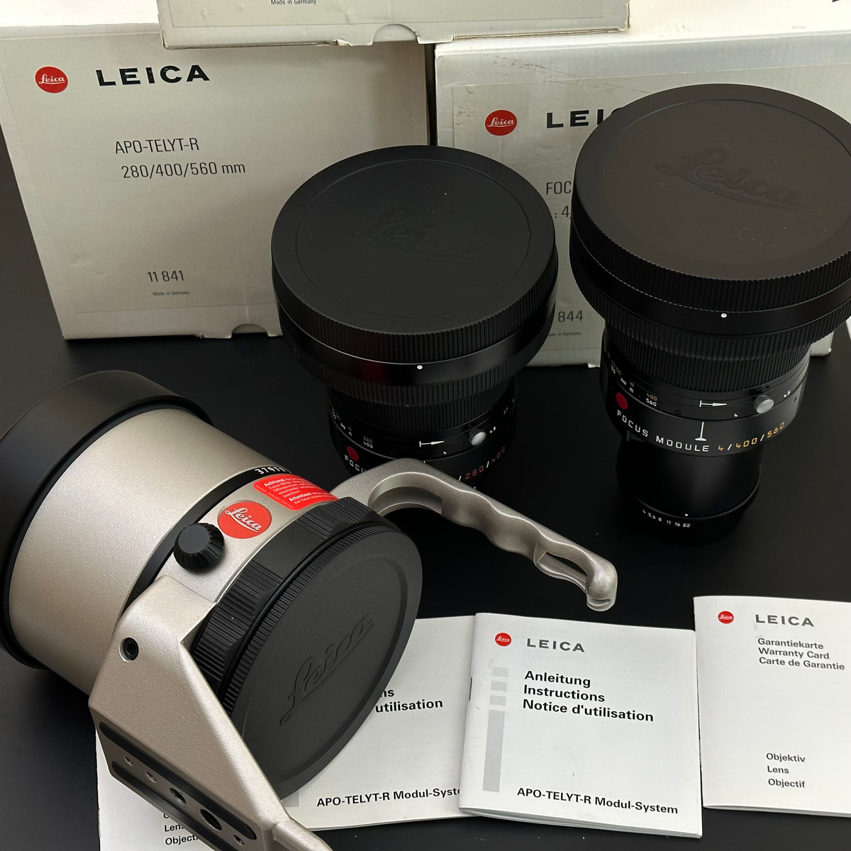 Leica R 400/2.8 Apo + 280/2.8 Apo Module Boxed US$9850