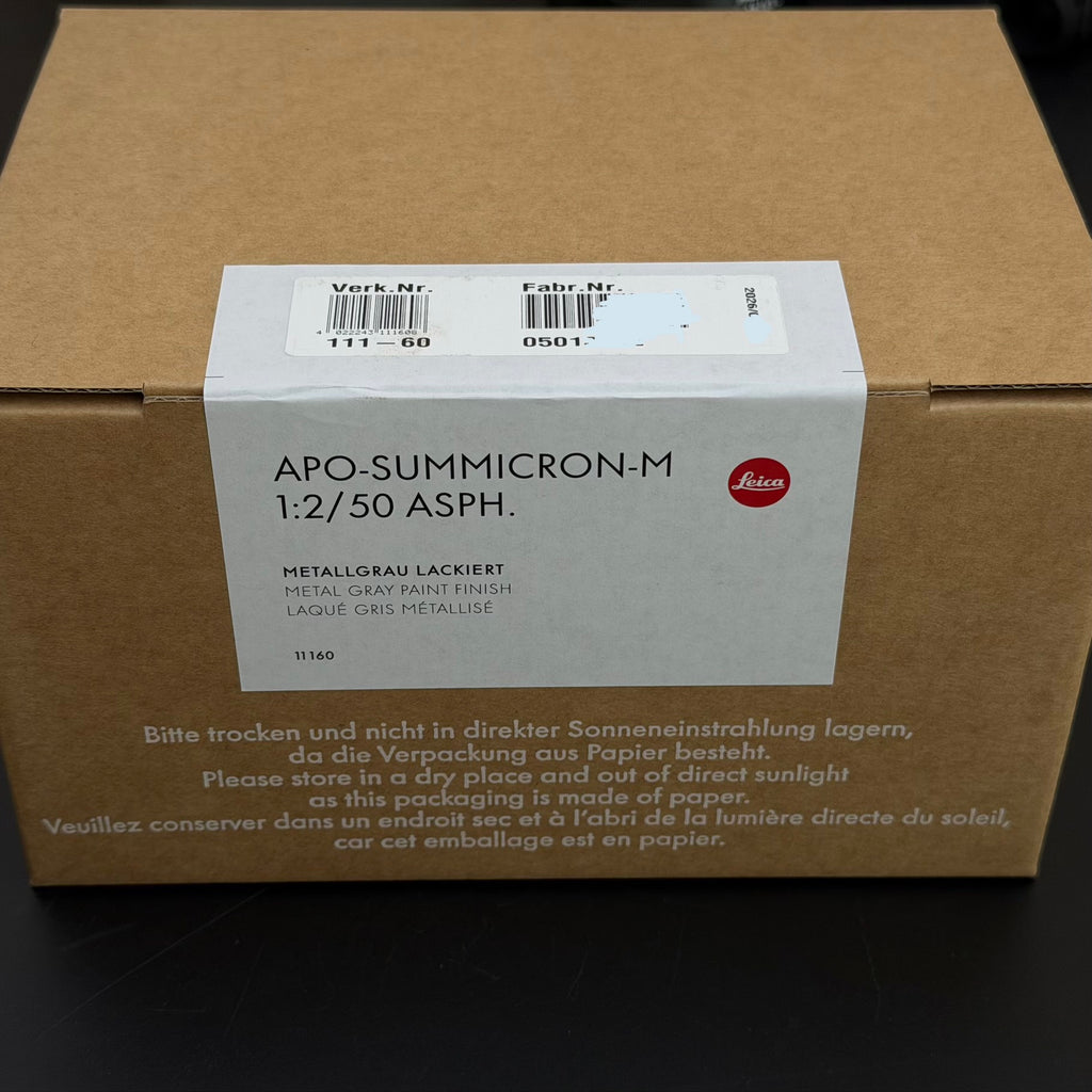 Leica M 50mm f/2 APO-SUMMICRON-M ASPH Metal Grey New Sealed Full Warranty US$8495