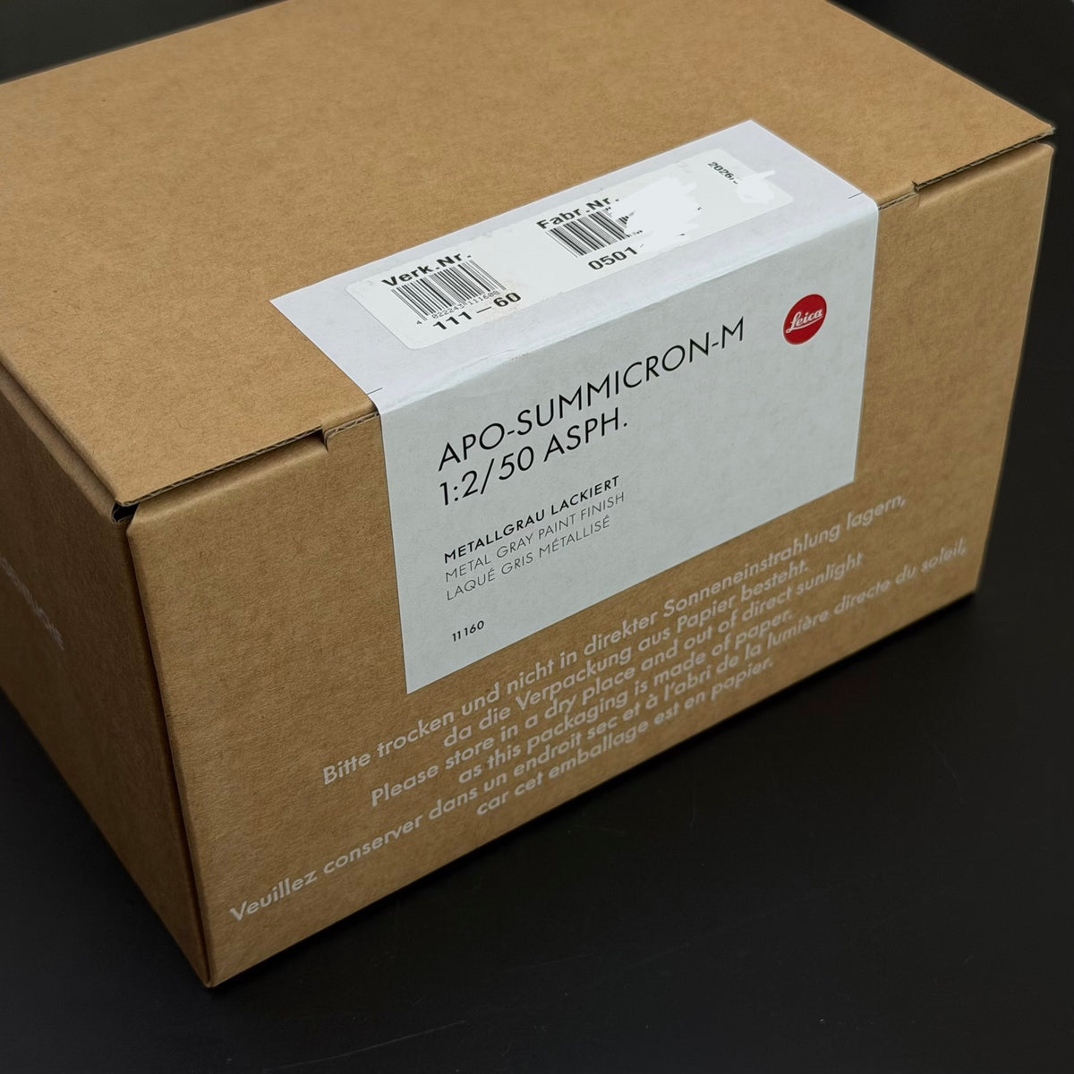 Leica M 50mm f/2 APO-SUMMICRON-M ASPH Metal Grey New Sealed Full Warranty US$8495