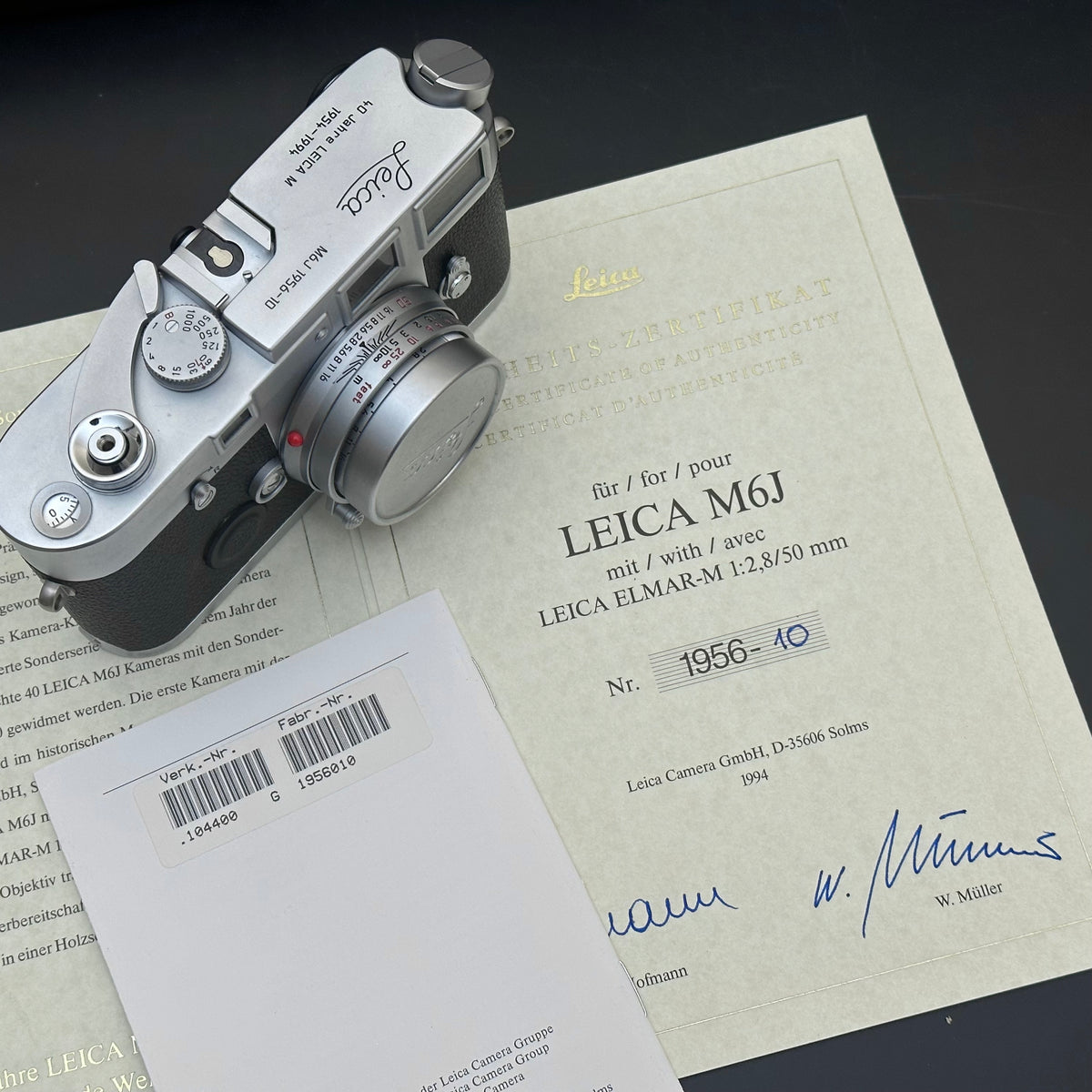 Leica M6J + 50/2.8 Elmar Set 40 Years Anniversary Mint Boxed US$7980