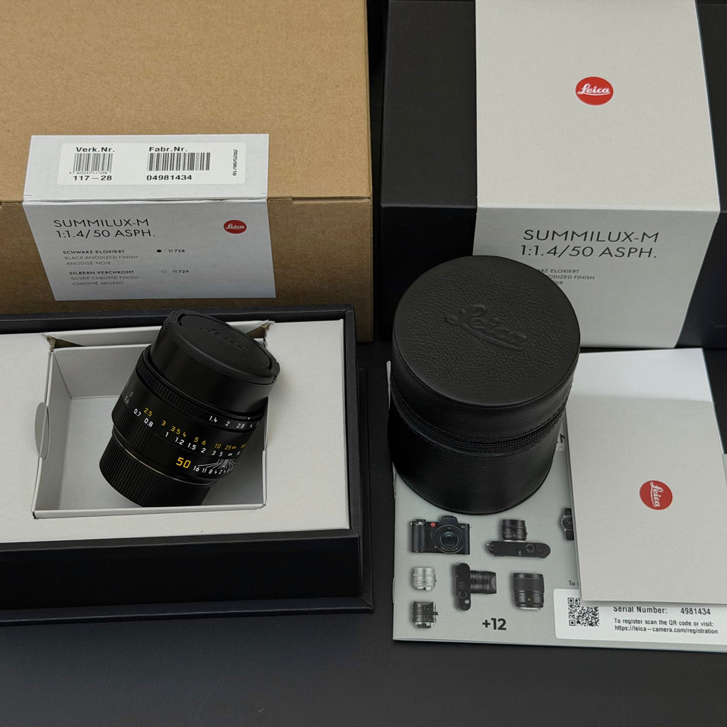 10 Mth Leica M 50mm f/1.4 SUMMILUX-M ASPH v2 Close Focus Mint Boxed US$3980