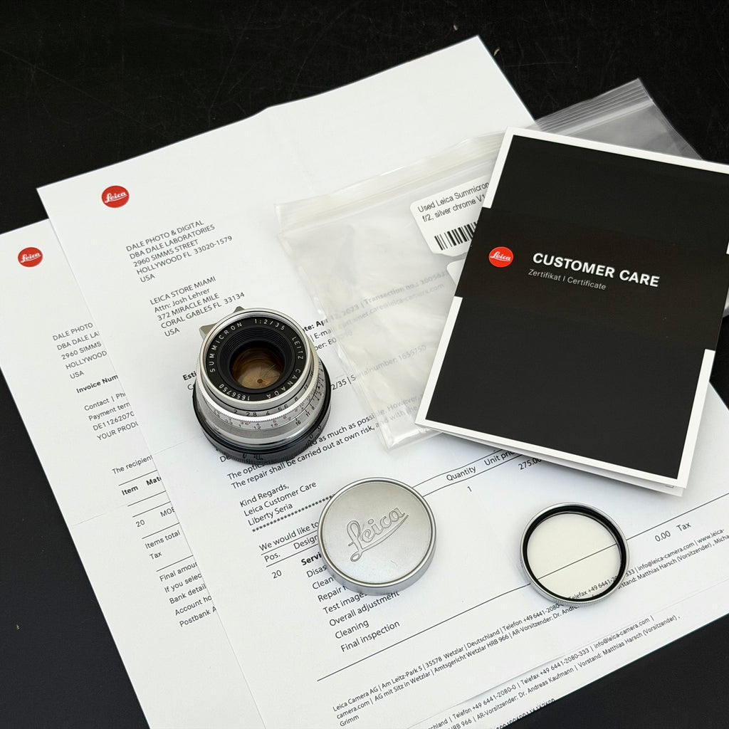 Leica M 35mm f/2 SUMMICRON 8 Elements 8E Canada CLA’d 2023 by Leica US$3995