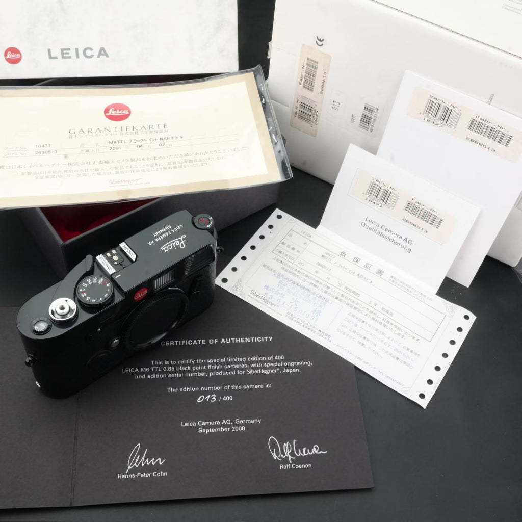 Leica M6 TTL 0.85 Black Paint NSH 400 Made LNIB US$9850