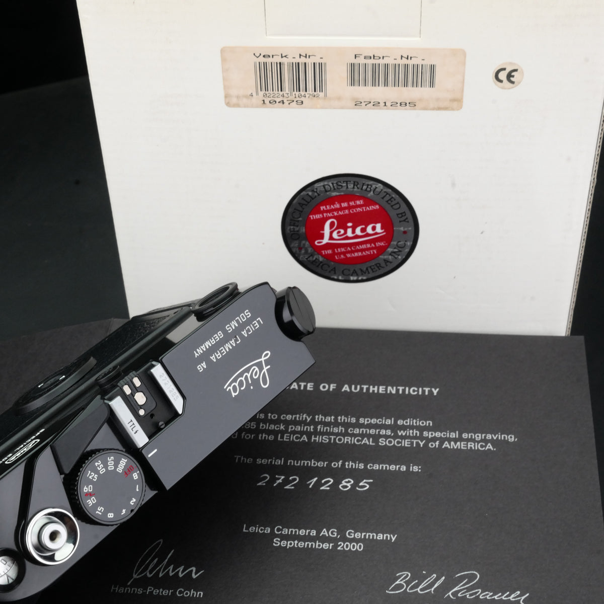 Leica M6 TTL 0.85 LHSA Black Paint Rangefinder UNUSED US$12800